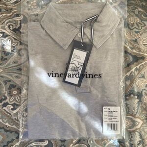NWT vineyard vines boys edgartown polo monument grey size 6